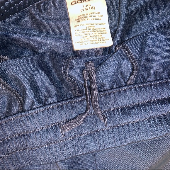 Adidas Youth Boys Large 14 - 16 Stripe Navy Jogger Trackpants - Picture 14 of 14